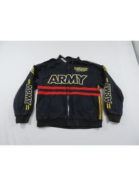 Army Nascar Jacket The Sarge Tony Schumacher Black Yellow Sz L
